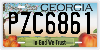 GA license plate PZC6861
