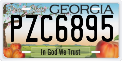 GA license plate PZC6895