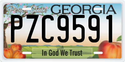 GA license plate PZC9591