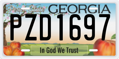 GA license plate PZD1697