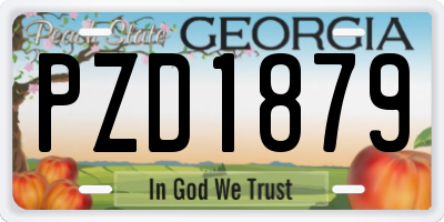 GA license plate PZD1879