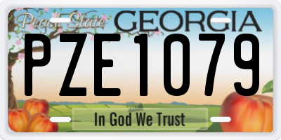 GA license plate PZE1079