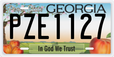 GA license plate PZE1127