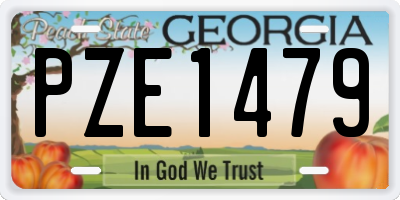GA license plate PZE1479