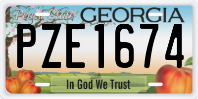 GA license plate PZE1674