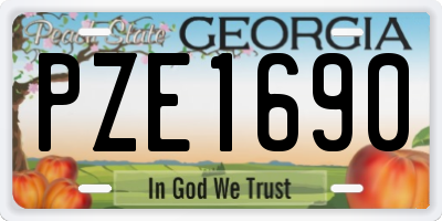 GA license plate PZE1690