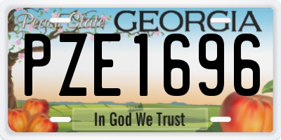 GA license plate PZE1696