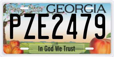 GA license plate PZE2479