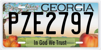 GA license plate PZE2797