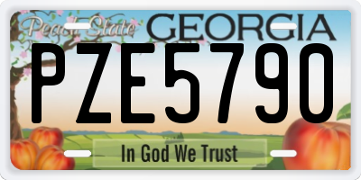 GA license plate PZE5790