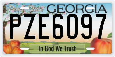 GA license plate PZE6097