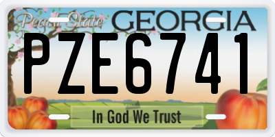 GA license plate PZE6741