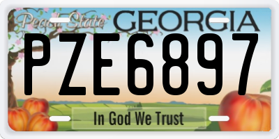 GA license plate PZE6897