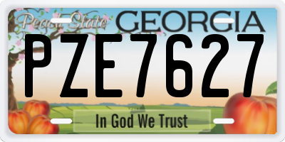 GA license plate PZE7627