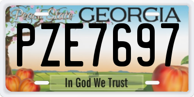 GA license plate PZE7697