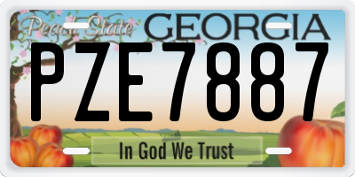 GA license plate PZE7887