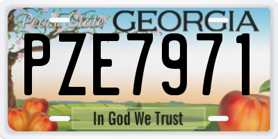 GA license plate PZE7971