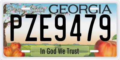 GA license plate PZE9479