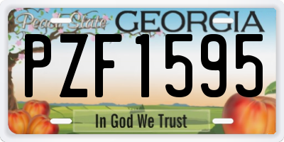 GA license plate PZF1595