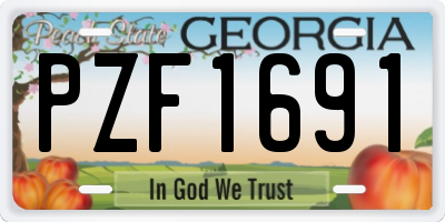 GA license plate PZF1691