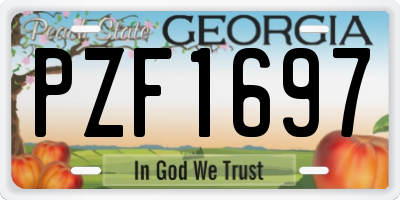 GA license plate PZF1697