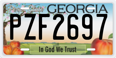 GA license plate PZF2697