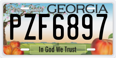 GA license plate PZF6897