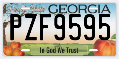 GA license plate PZF9595