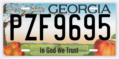 GA license plate PZF9695