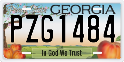 GA license plate PZG1484