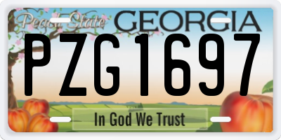 GA license plate PZG1697