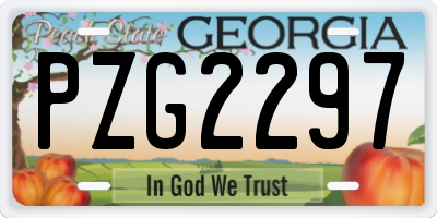 GA license plate PZG2297