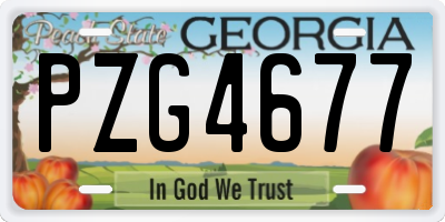 GA license plate PZG4677