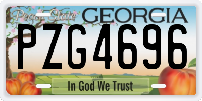 GA license plate PZG4696