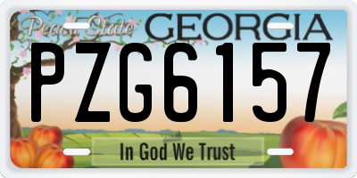 GA license plate PZG6157