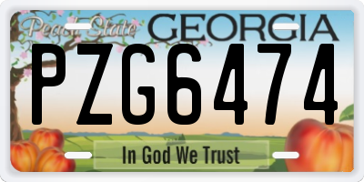 GA license plate PZG6474