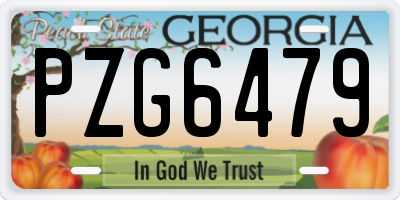 GA license plate PZG6479