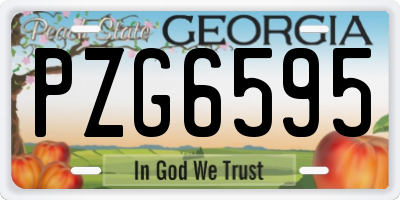 GA license plate PZG6595