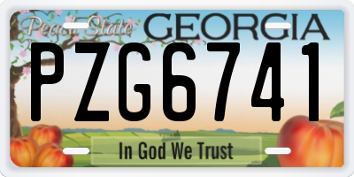 GA license plate PZG6741