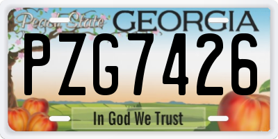 GA license plate PZG7426
