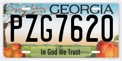 GA license plate PZG7620