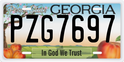GA license plate PZG7697