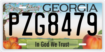 GA license plate PZG8479