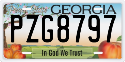 GA license plate PZG8797