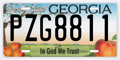 GA license plate PZG8811