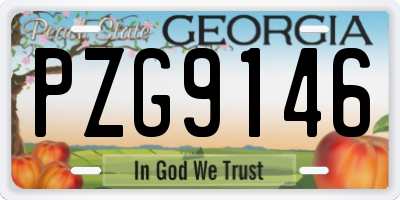 GA license plate PZG9146