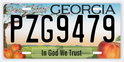 GA license plate PZG9479