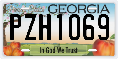 GA license plate PZH1069