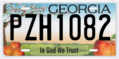 GA license plate PZH1082