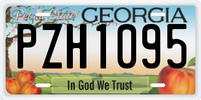 GA license plate PZH1095